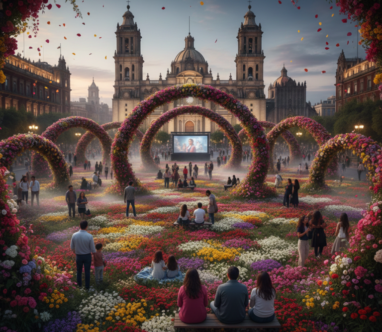 Flores en el Zocalo